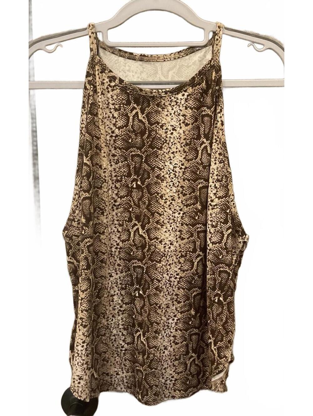 Strut This Womens Animal Print Tank Top Size Small